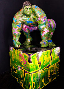 HULK STREET ART ON STREET ART BASE
