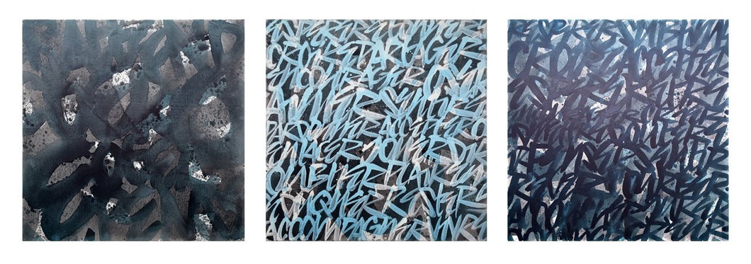 TRIPTYCH ABSTRACT 3A 3B 3C